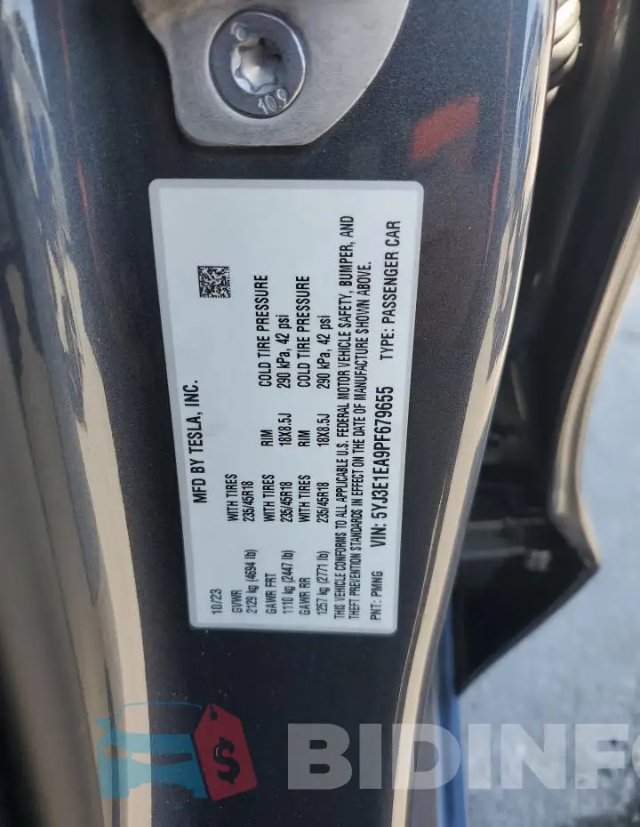 5YJ3E1EA9PF679655 Photo# 12