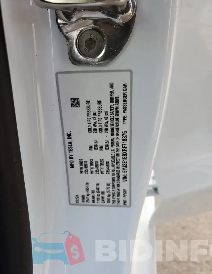 5YJ3E1EBXRF718376 Photo# 12