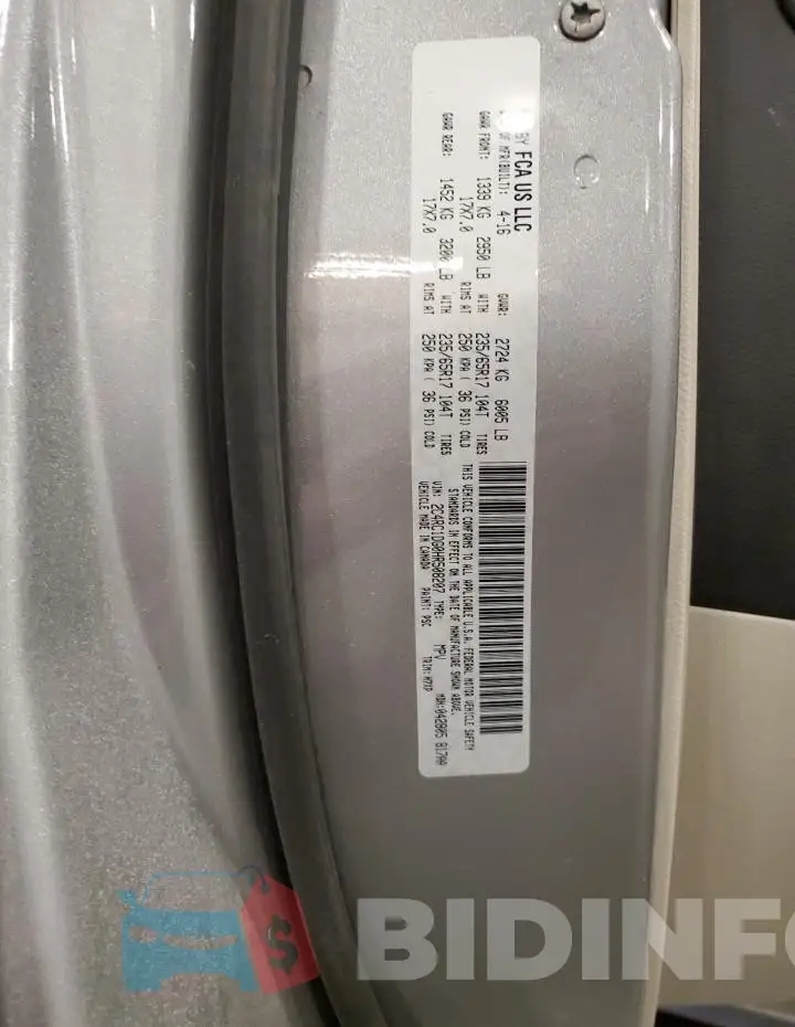 2C4RC1DG0HR508207 Photo# 13