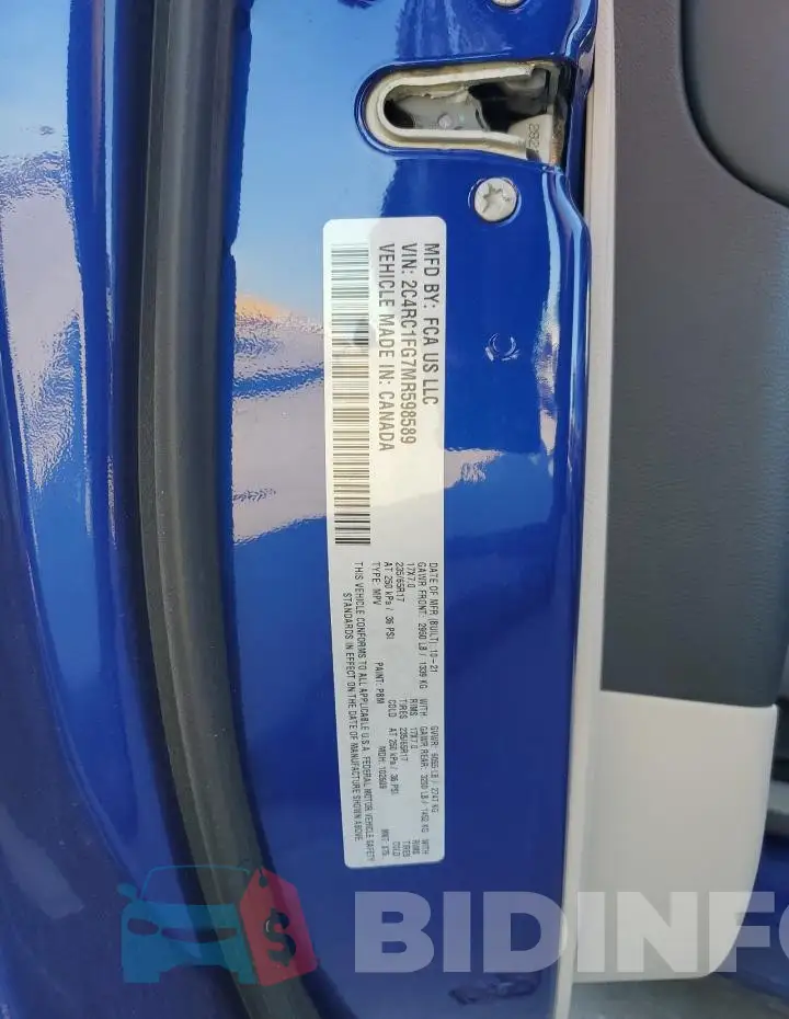 2C4RC1FG7MR598589 Photo# 14