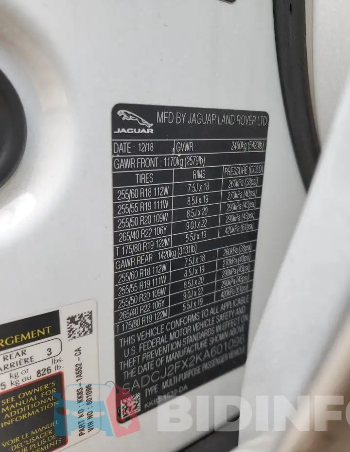 SADCJ2FX2KA601096 Photo# 13