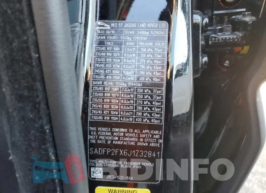 SADFP2FX6J1Z32841 Photo# 13