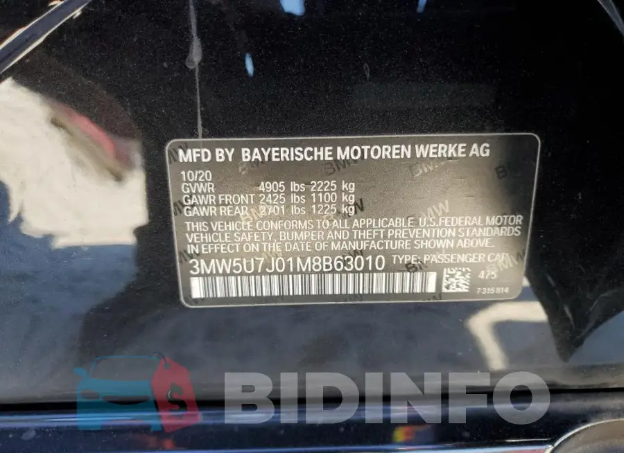 3MW5U7J01M8B63010 Photo# 12