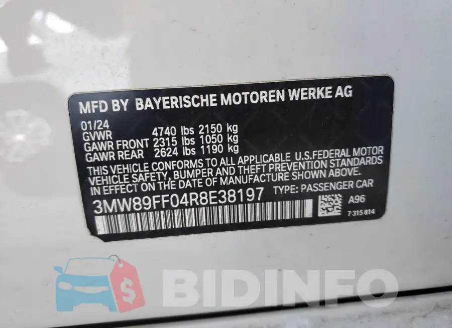 3MW89FF04R8E38197 Photo# 12