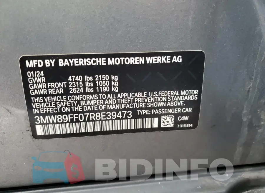 3MW89FF07R8E39473 Photo# 13