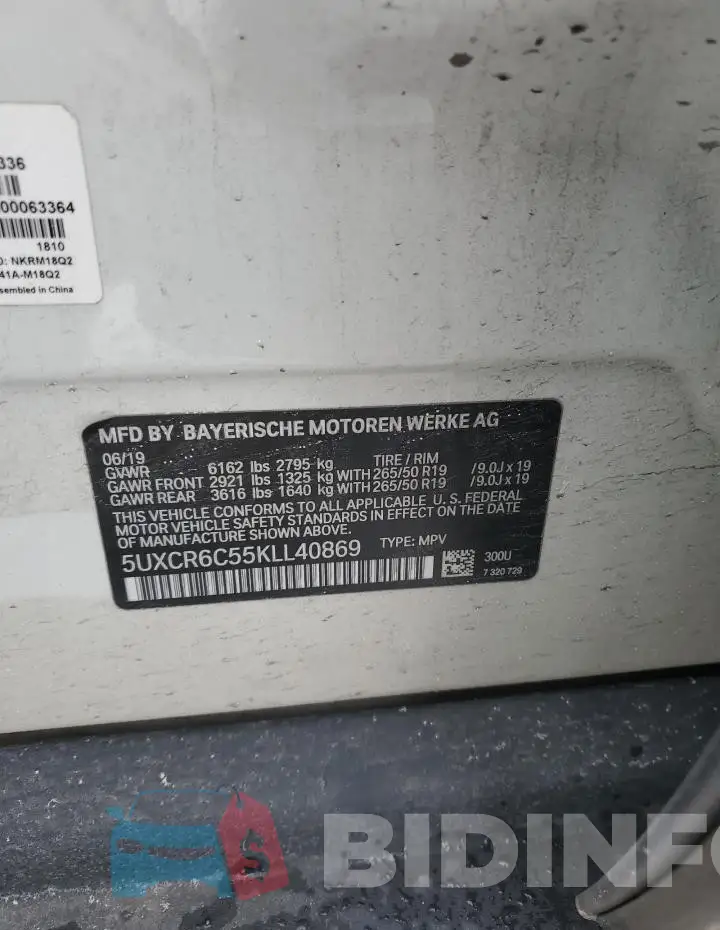 5UXCR6C55KLL40869 Photo# 13