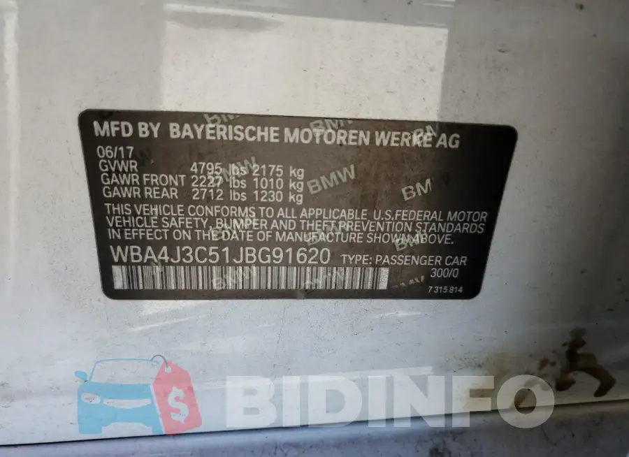 WBA4J3C51JBG91620 Photo# 12