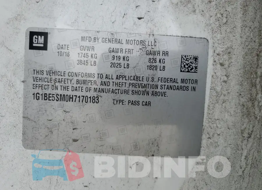 1G1BE5SM0H7170183 Photo# 12