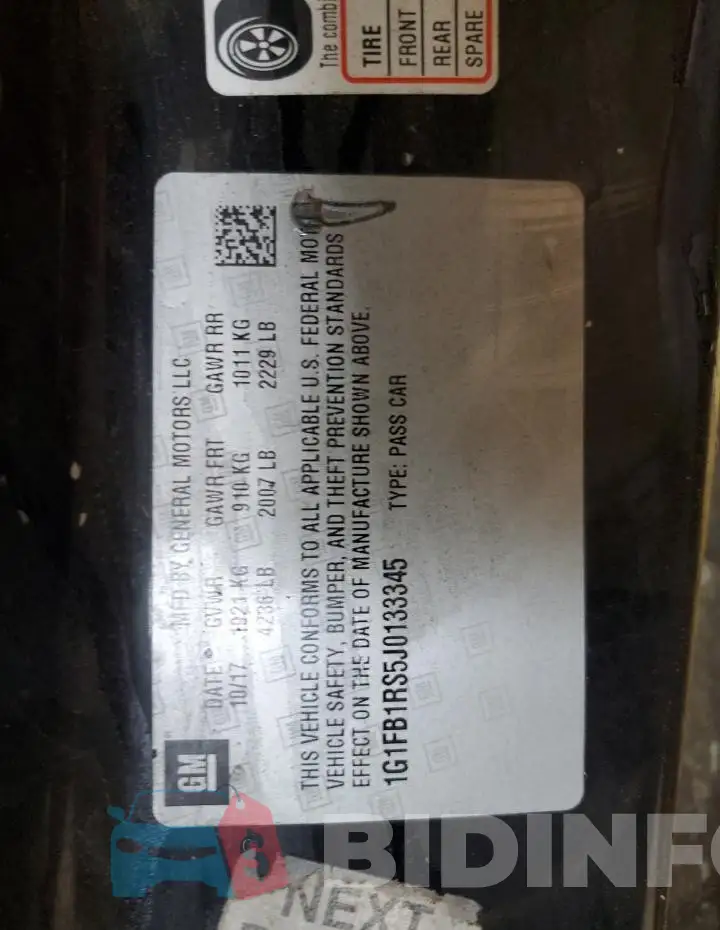 1G1FB1RS5J0133345 Photo# 13
