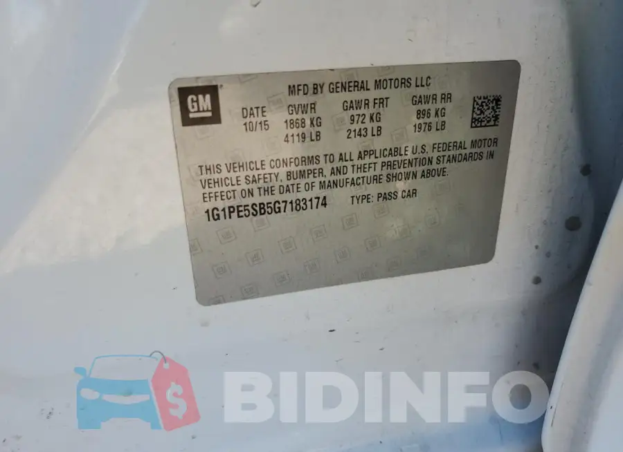 1G1PE5SB5G7183174 Photo# 12
