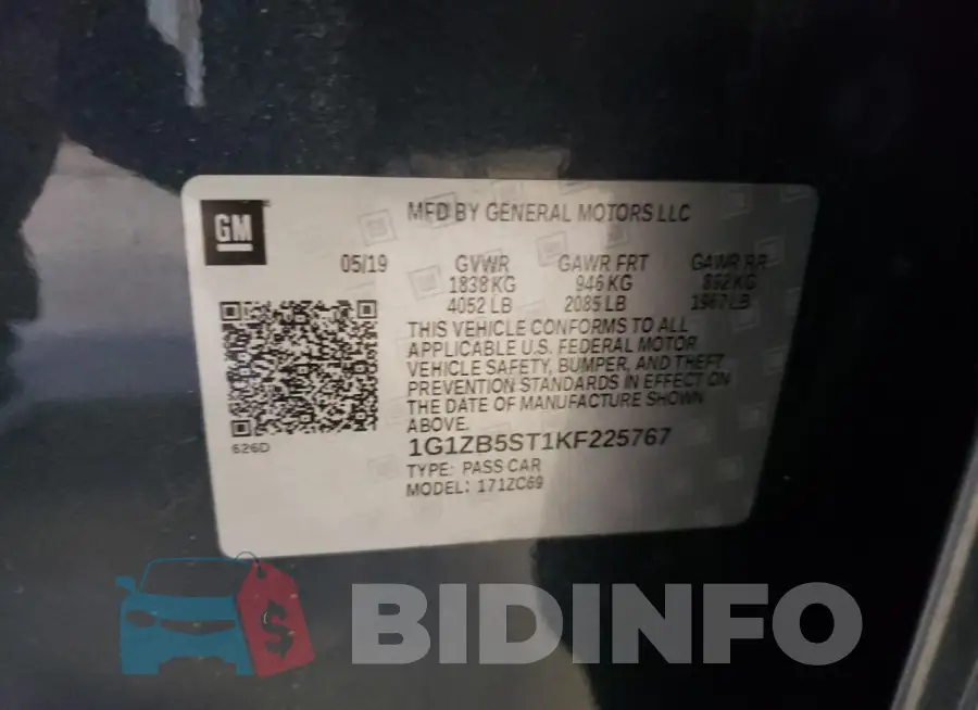 1G1ZB5ST1KF225767 Photo# 12