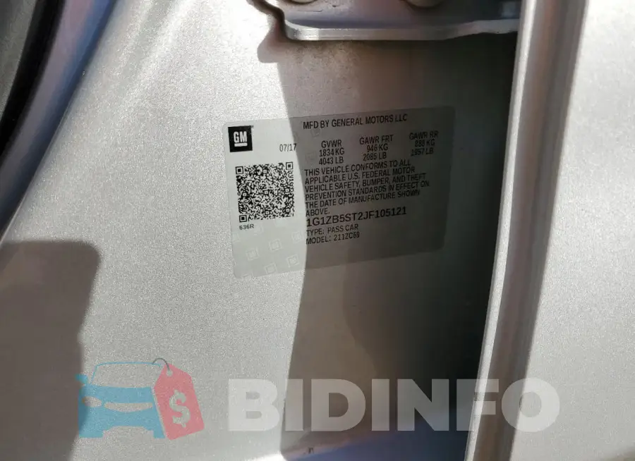 1G1ZB5ST2JF105121 Photo# 12