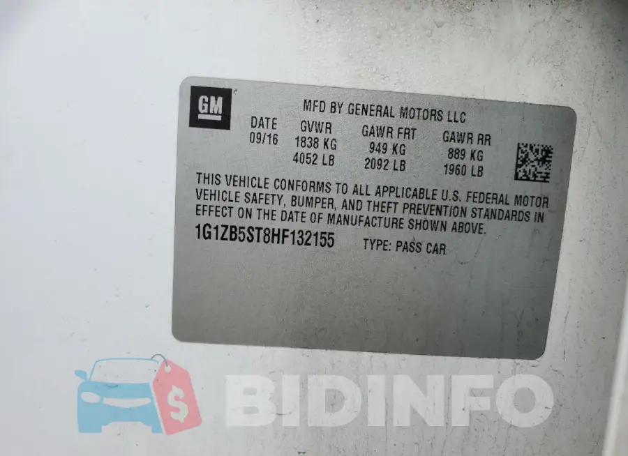 1G1ZB5ST8HF132155 Photo# 12