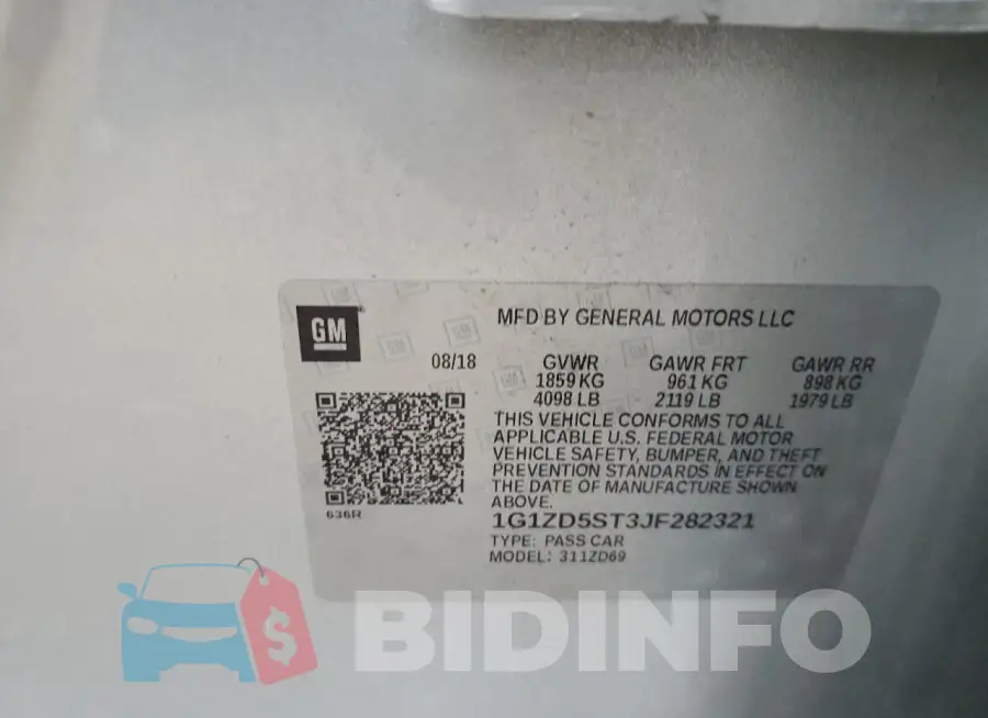 1G1ZD5ST3JF282321 Photo# 13