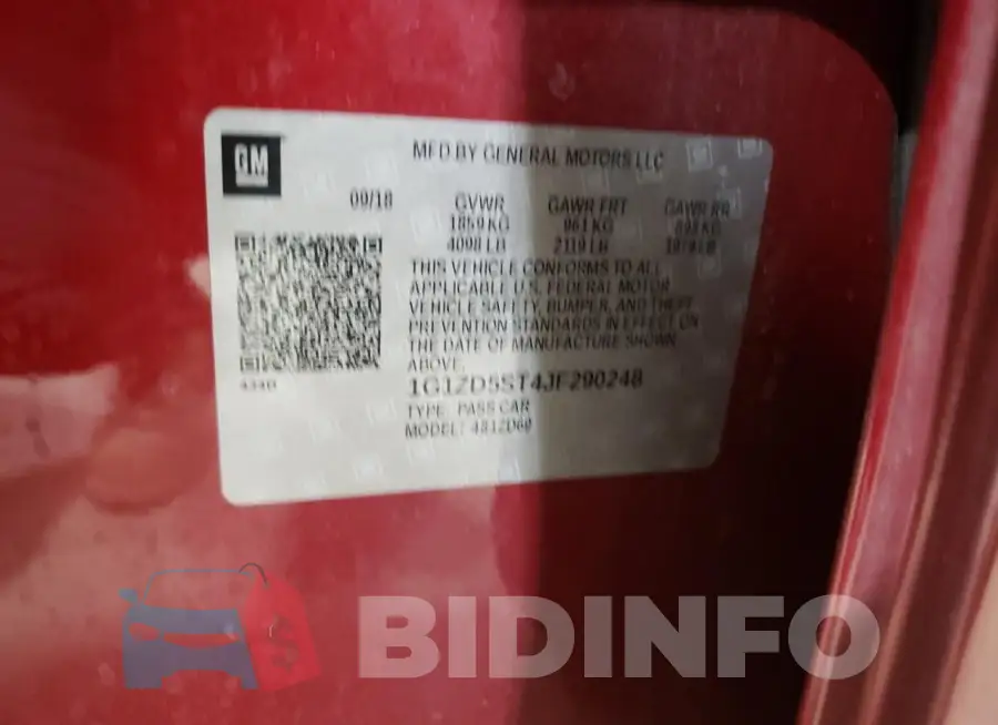 1G1ZD5ST4JF290248 Photo# 12