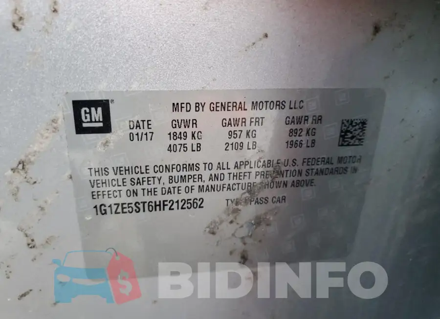 1G1ZE5ST6HF212562 Photo# 12