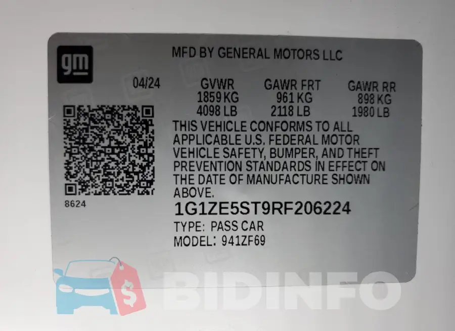 1G1ZE5ST9RF206224 Photo# 12