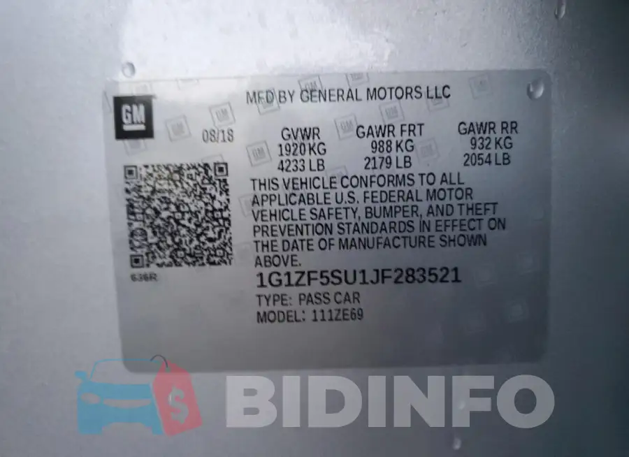1G1ZF5SU1JF283521 Photo# 12