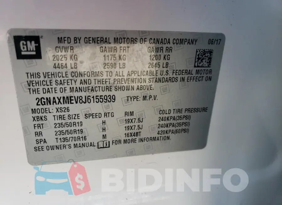 2GNAXMEV8J6155939 Photo# 14