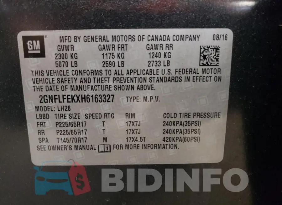 2GNFLFEKXH6163327 Photo# 14