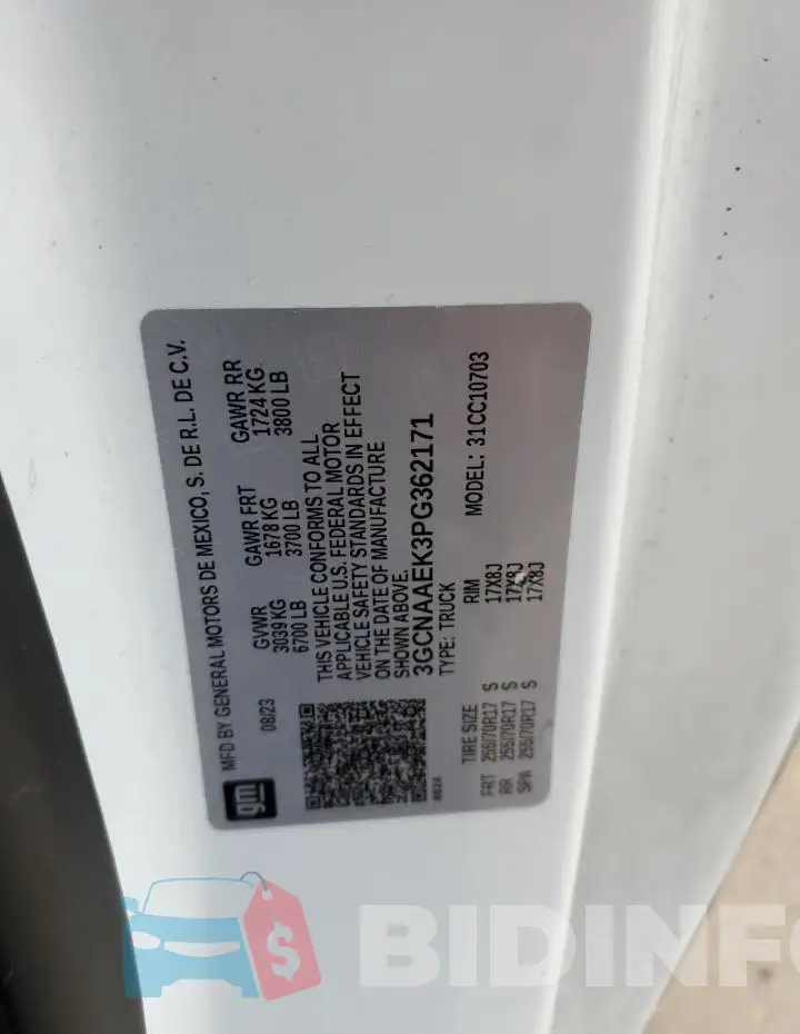 3GCNAAEK3PG362171 Photo# 12