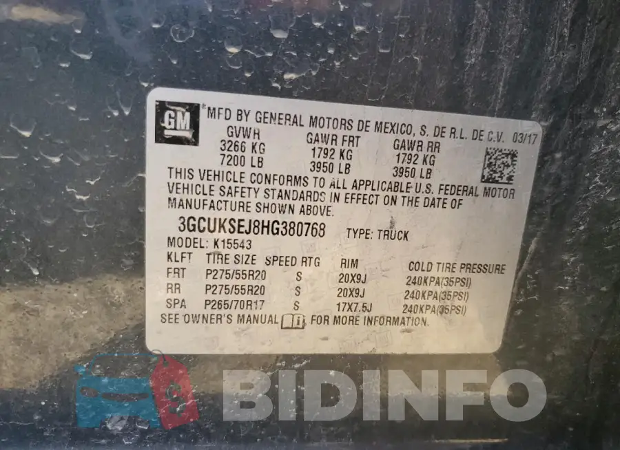 3GCUKSEJ8HG380768 Photo# 12