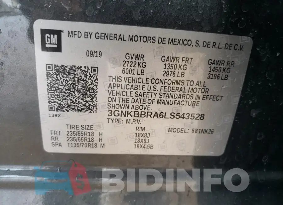 3GNKBBRA6LS543528 Photo# 13