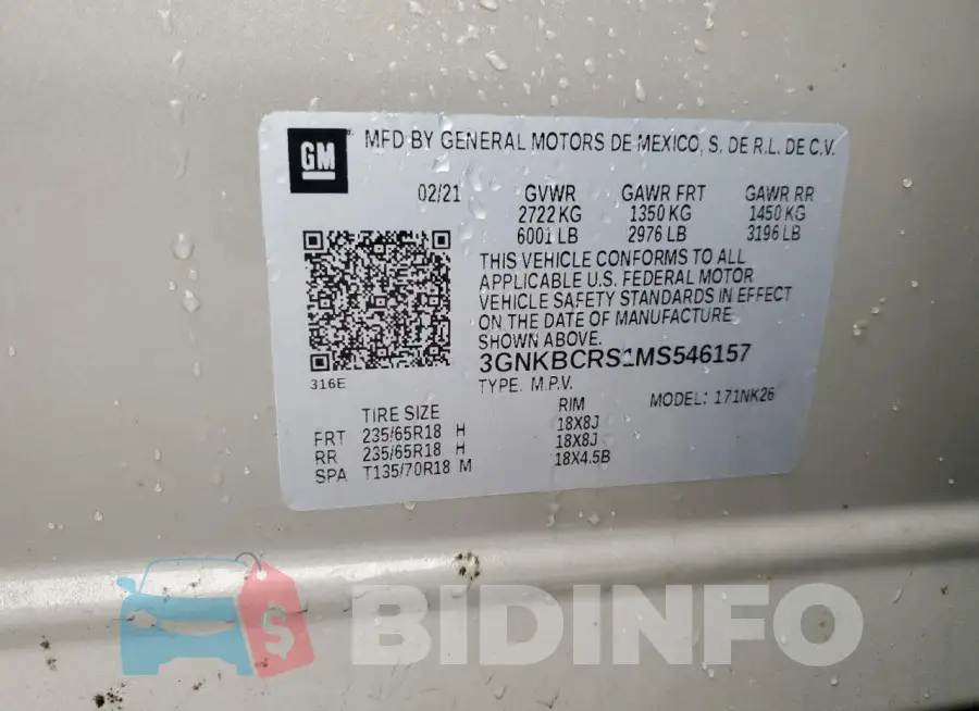 3GNKBCRS1MS546157 Photo# 13