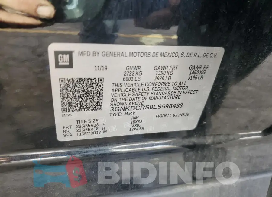 3GNKBCRS8LS598433 Photo# 13