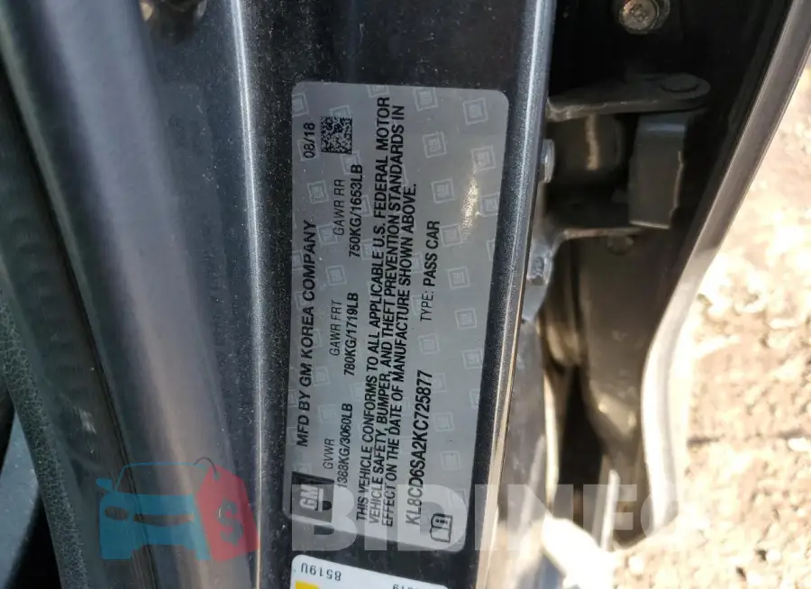 KL8CD6SA2KC725877 Photo# 12
