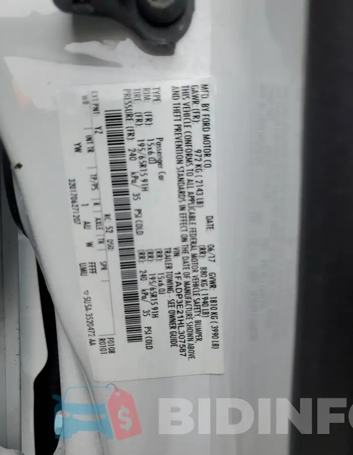 1FADP3E21HL307587 Photo# 12