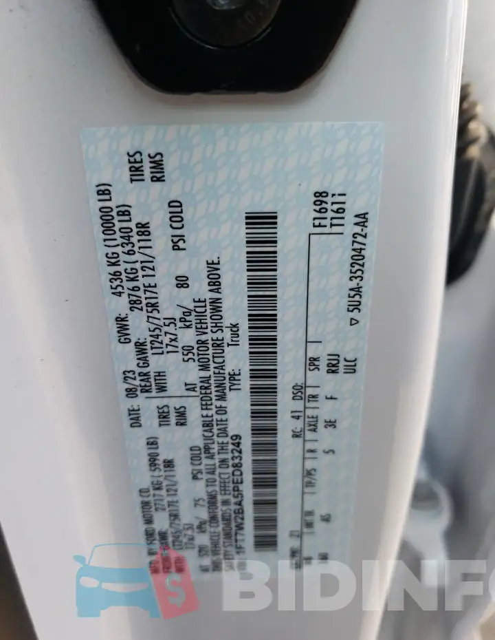 1FT7W2BA5PED83249 Photo# 12