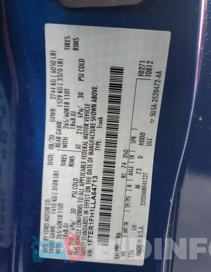 1FTER1FH1LLA64713 Photo# 12