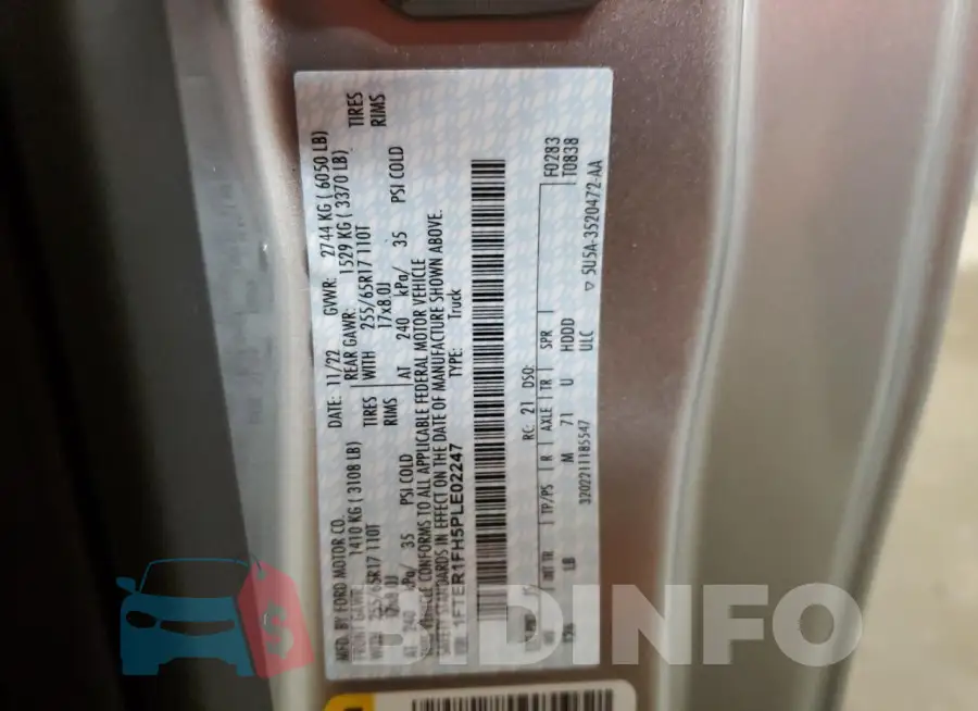 1FTER1FH5PLE02247 Photo# 13
