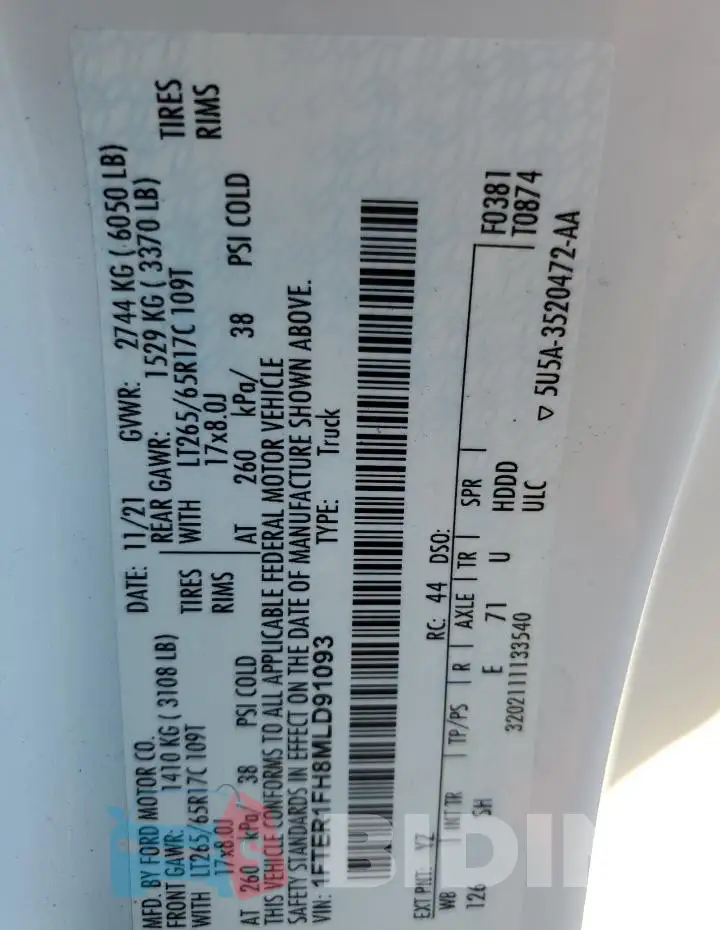 1FTER1FH8MLD91093 Photo# 12