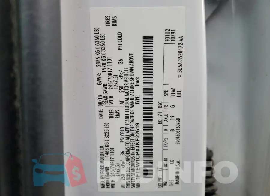 1FTEW1CP0JKF22619 Photo# 12