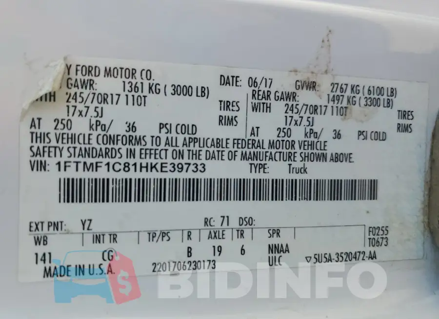 1FTMF1C81HKE39733 Photo# 12