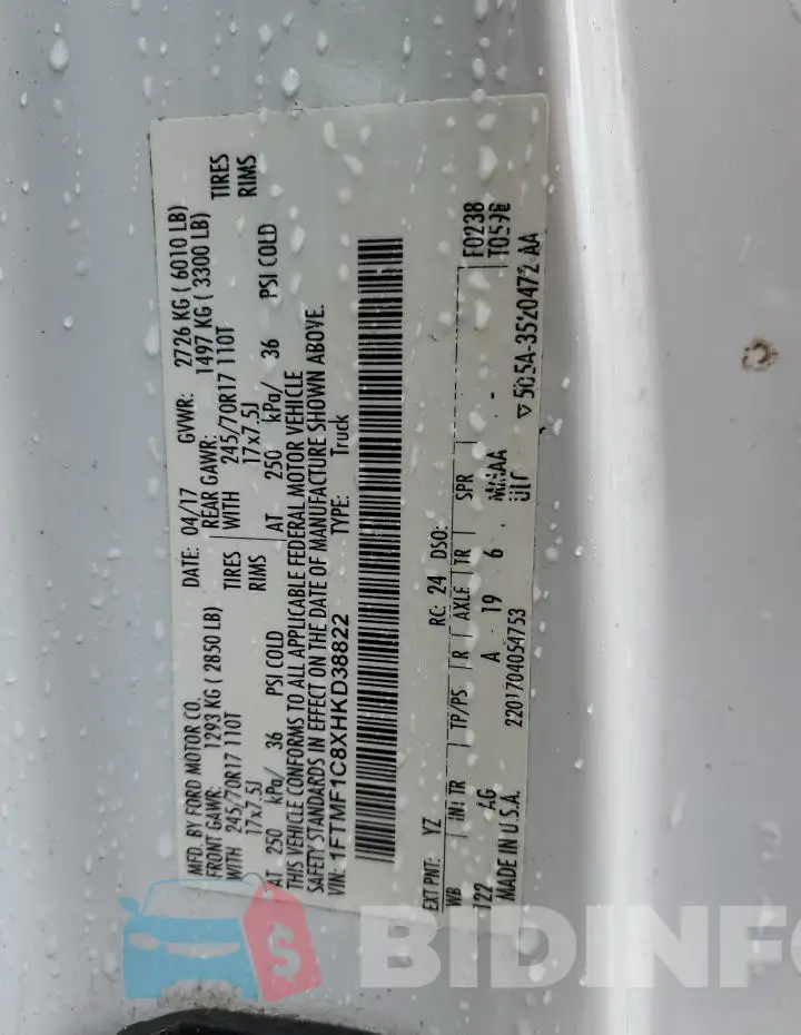 1FTMF1C8XHKD38822 Photo# 12