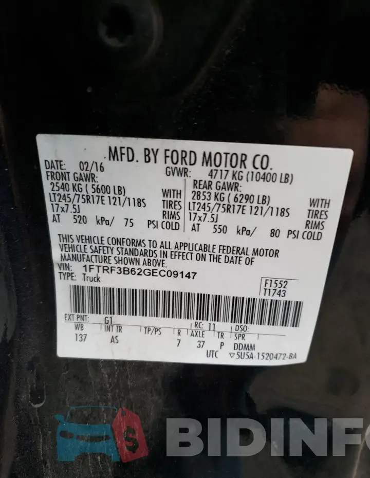 1FTRF3B62GEC09147 Photo# 12