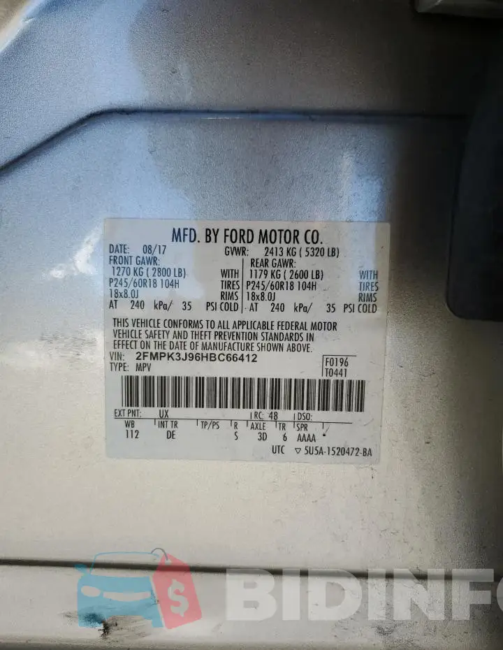2FMPK3J96HBC66412 Photo# 13