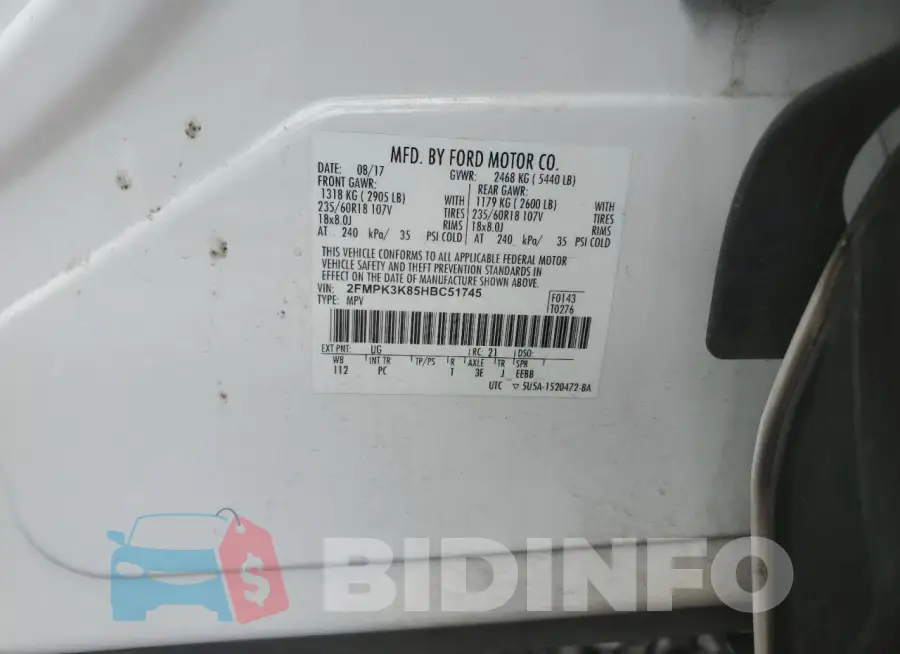 2FMPK3K85HBC51745 Photo# 13