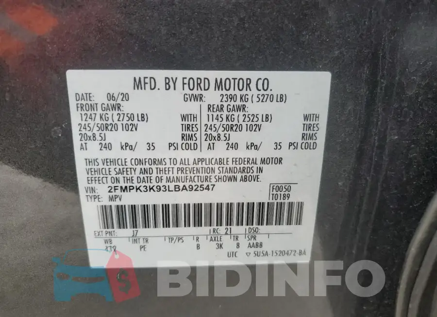 2FMPK3K93LBA92547 Photo# 13