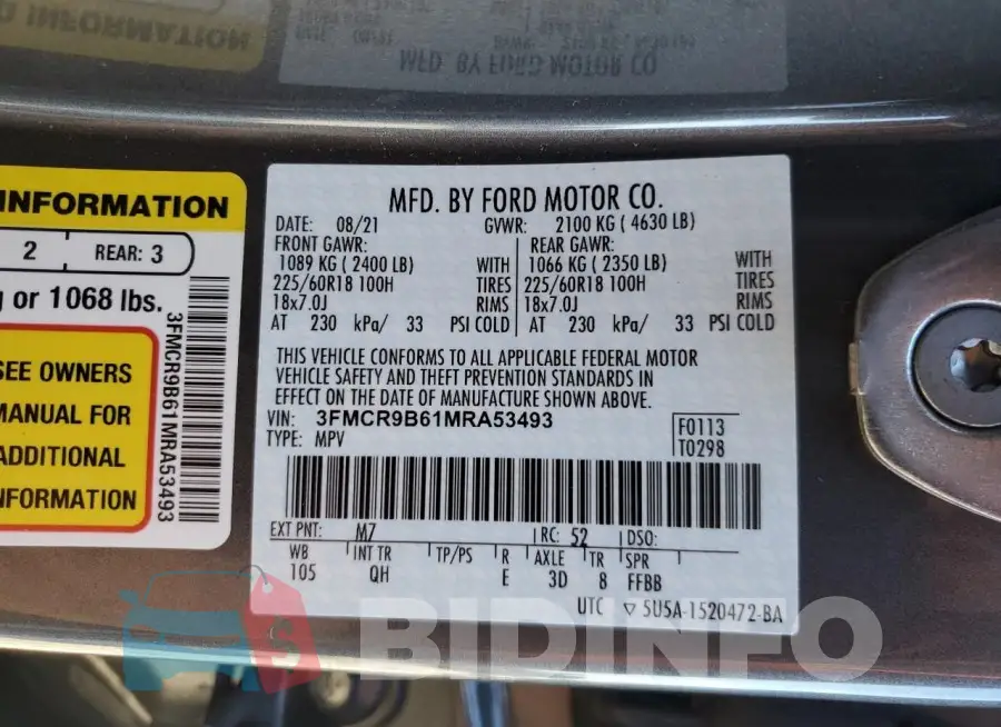 3FMCR9B61MRA53493 Photo# 13
