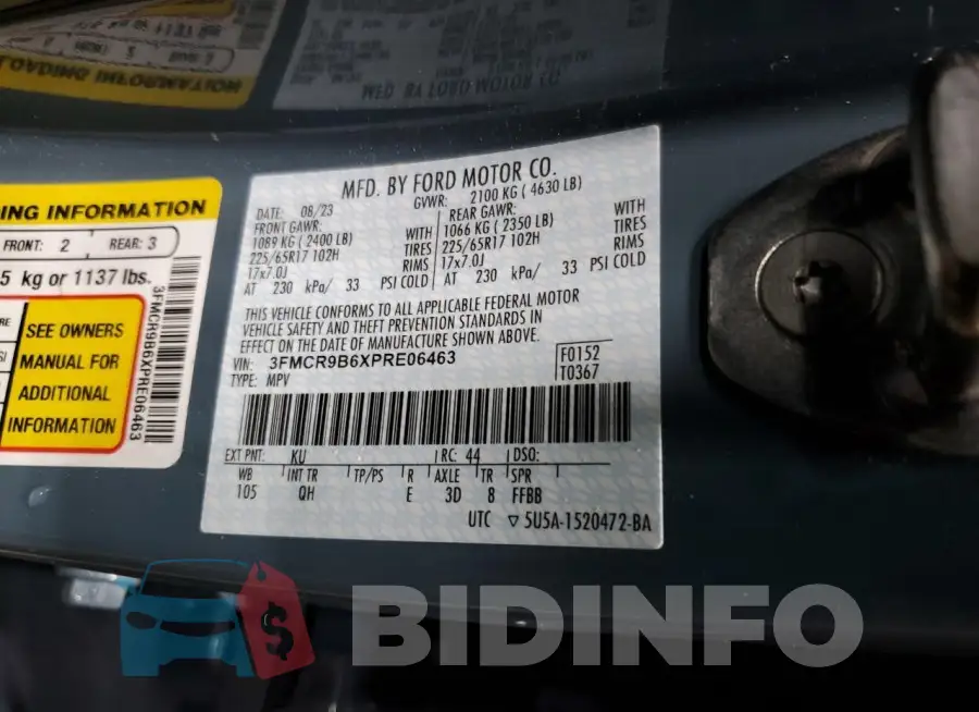 3FMCR9B6XPRE06463 Photo# 13