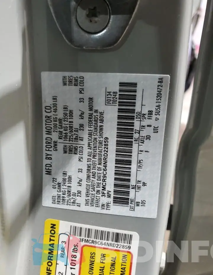 3FMCR9C64NRD22859 Photo# 13