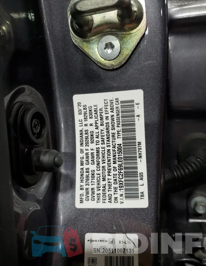 19XFC2F69LE015004 Photo# 13