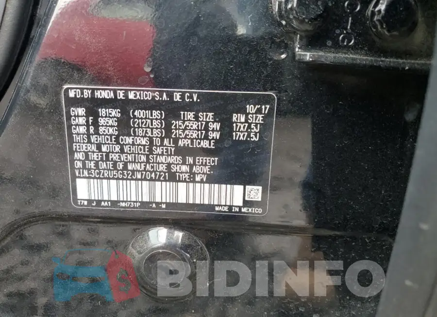 3CZRU5G32JM704721 Photo# 13