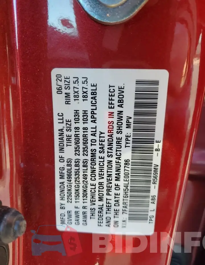 7FART6H54LE007786 Photo# 14