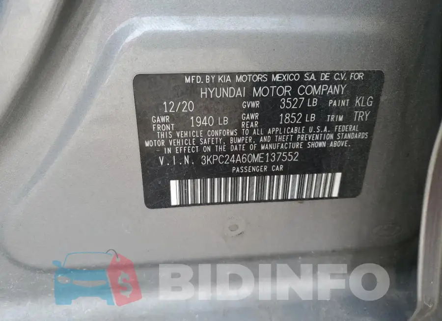 3KPC24A60ME137552 Photo# 12