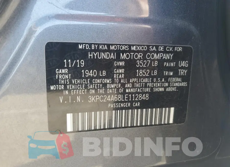 3KPC24A68LE112848 Photo# 12